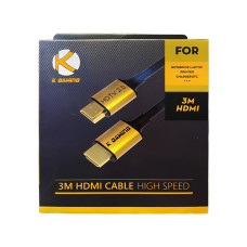 K GAMING 3M HDMI 2.0 CABLE HIGH SPEED, FOR NOTEBOOK LAPTOP PRINTER, CHARGER ETC (HSHD02)
